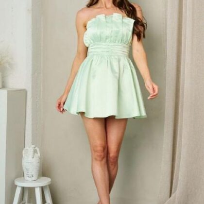 VESTIDO PASTEL GALA, STRAPLE