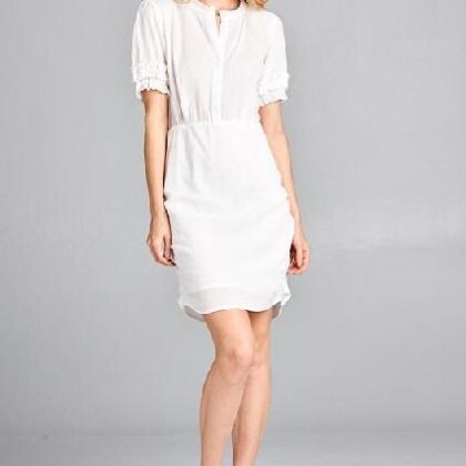 VESTIDO ELLISON BLANCO OLAN MNG