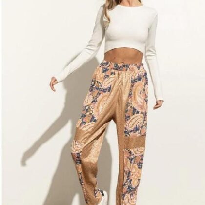 PANTALON SATIN ESTAMPADO PAISLEY