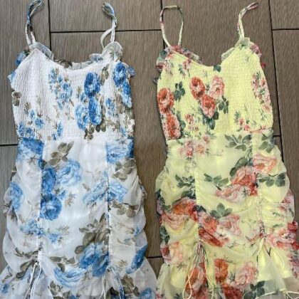 VESTIDO FLORAL RESORTE PECHO AJUSTABLE