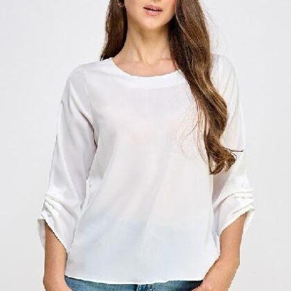 BLUSA MNG 3/4 AJUSTE CON BOTONES