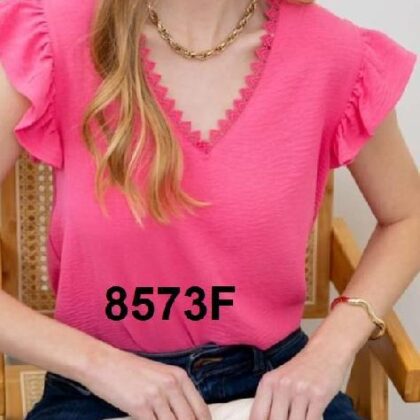 BLUSA FUCSIA CUELLO V