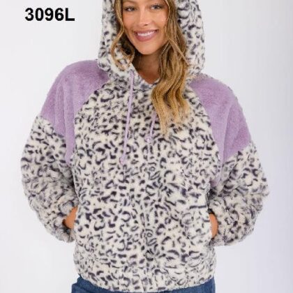 SUDADERA CON ANIMAL PRINT DE PELUCHE