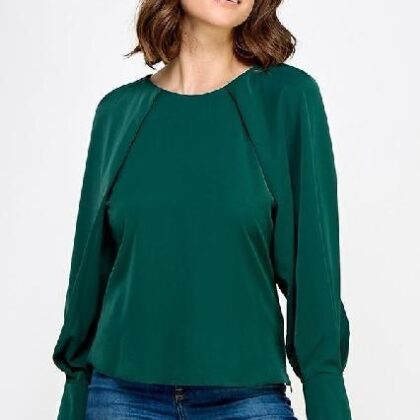 BLUSA MOÑO EN ESPALDA, MNG LARGA