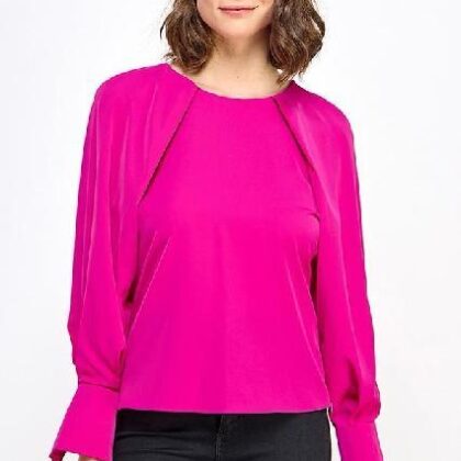 BLUSA MOÑO EN ESPALDA, MNG LARGA