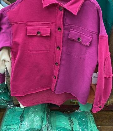 CHAQUETA BICOLOR MORADO