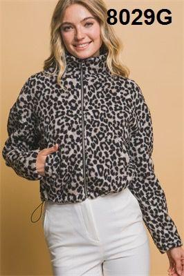 CHAMARRA GRIS ANIMAL PRINT AJUSTABLE