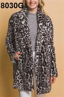 ABRIGO GRIS LEOPARDO