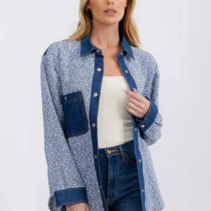 CHAQUETA AZUL CONTORNO DENIM